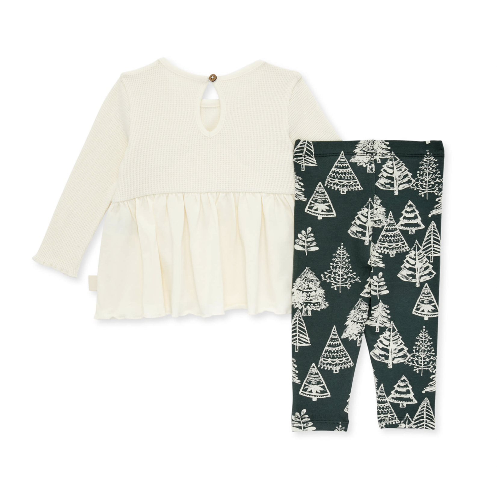 Burt's Bees Thermal Tunic & Merry Forest Legging Set-Eggshell - FINAL SALE