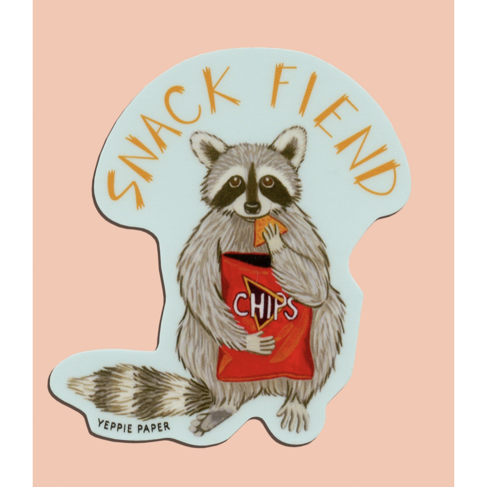Yeppie Paper Snack Fiend Raccoon Sticker