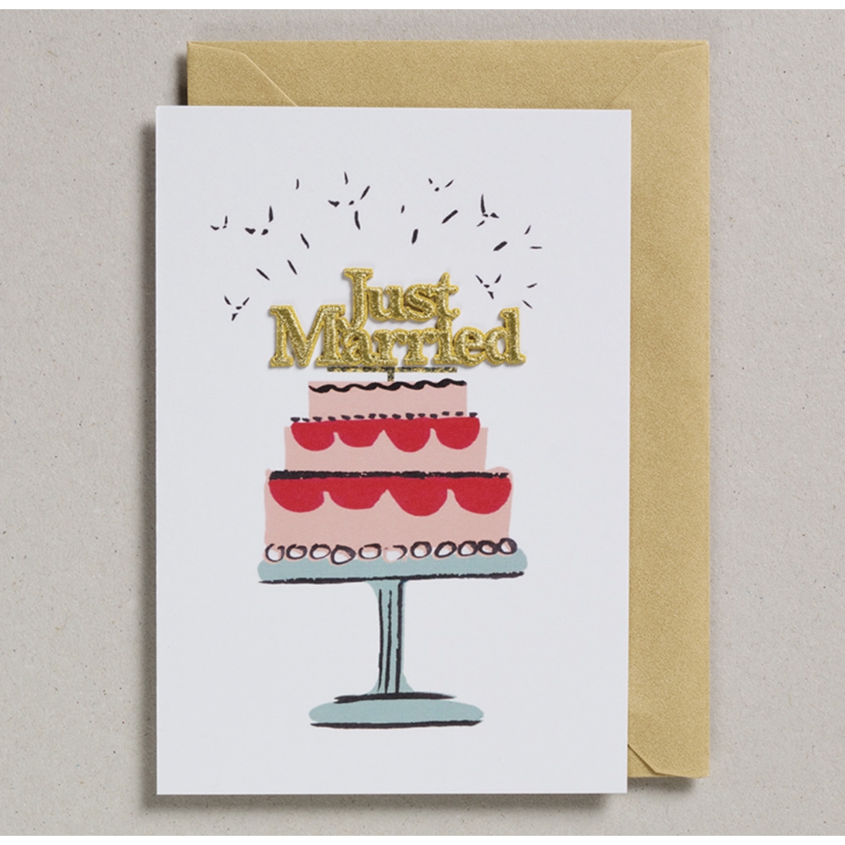 Petra Boase Ltd Cake Card Just Married