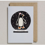 Petra Boase Ltd Felt Card Penguin in Snowglobe