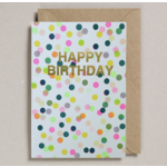 Petra Boase Ltd Riso Card Happy Birthday Confetti