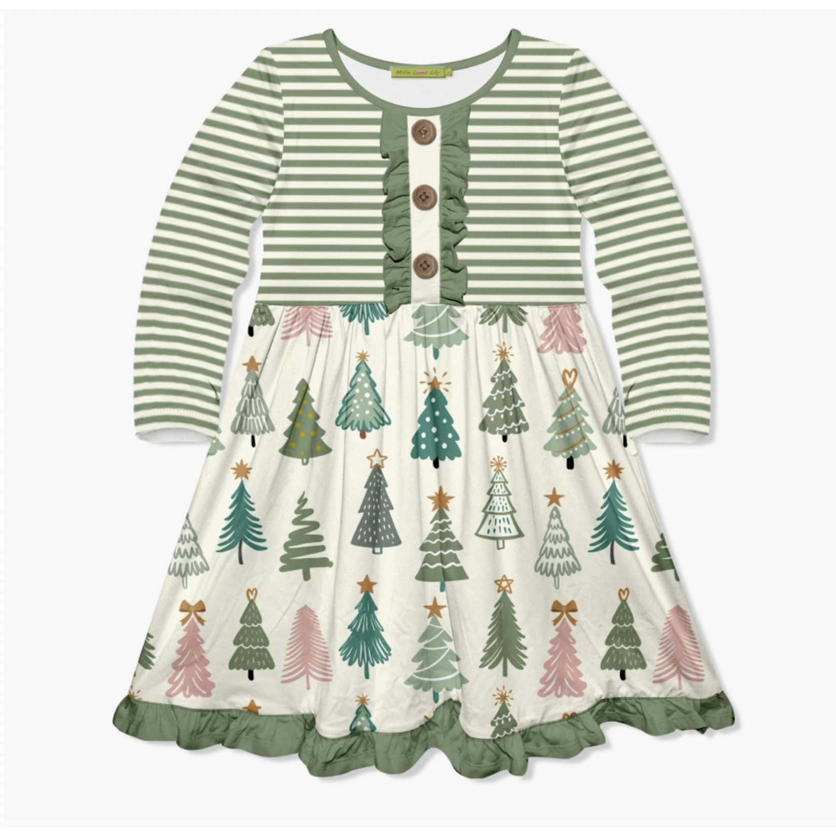 Millie Loves Lily Loden Frost Tree Button-Front Dress