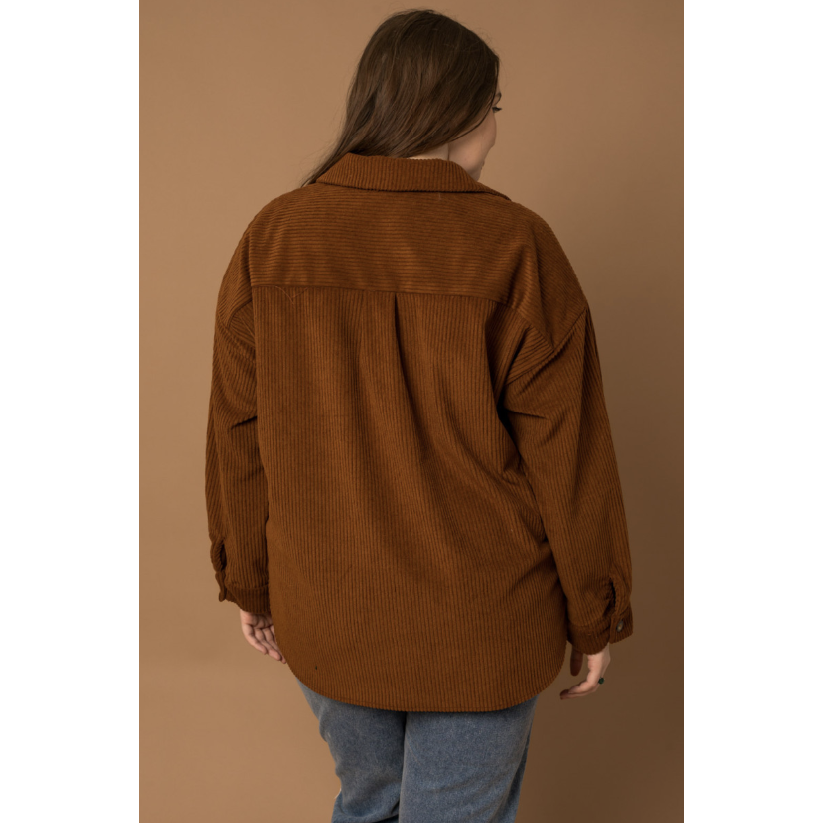 Gilli Autumn Corduroy Shacket-CAMEL-FINAL SALE