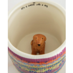 Natural Life Peek-A-Boo Mug -  Border Print Dog