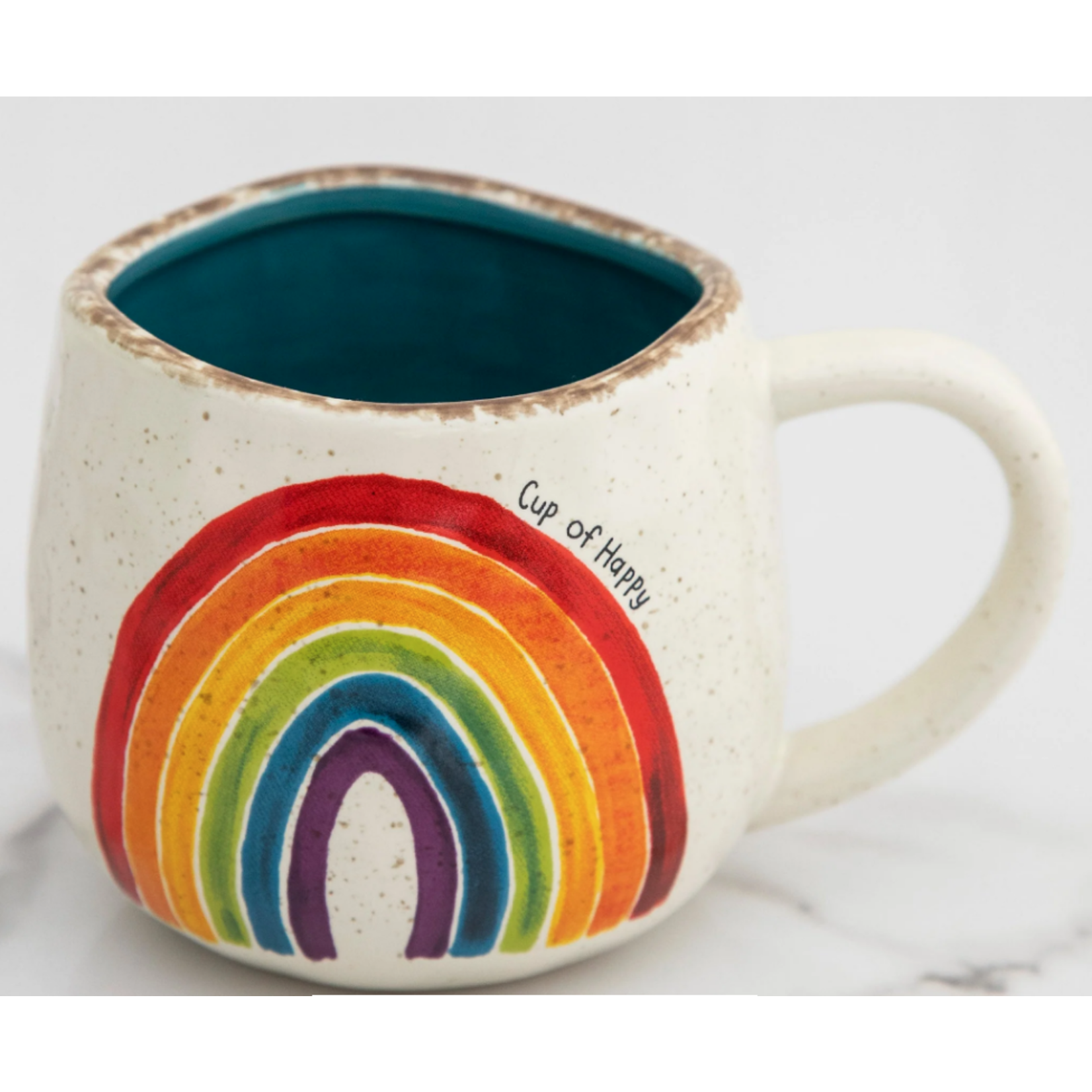 Natural Life Artisan Rainbow Mug - Cup of Happy