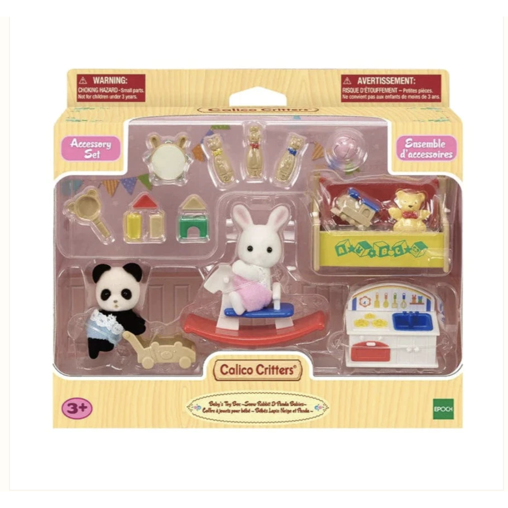 Calico Critters Baby's Toy Box -Snow Rabbit & Panda Babies