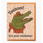 Boss Dotty Cowboy Gator Birthday Card