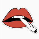 Unblushing Lips and Joint Vinyl Sticker
