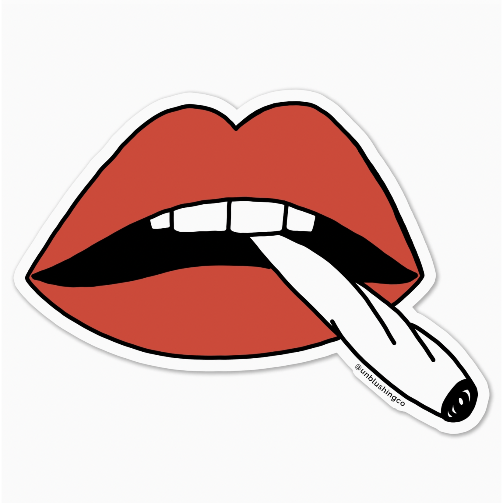 Unblushing Lips and Joint Vinyl Sticker