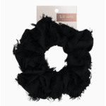 Kitsch Brunch Scrunchie - Frayed Black