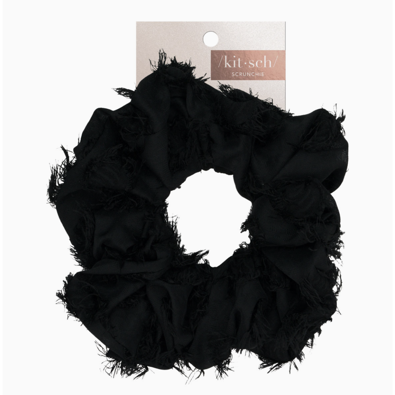 Kitsch Brunch Scrunchie - Frayed Black