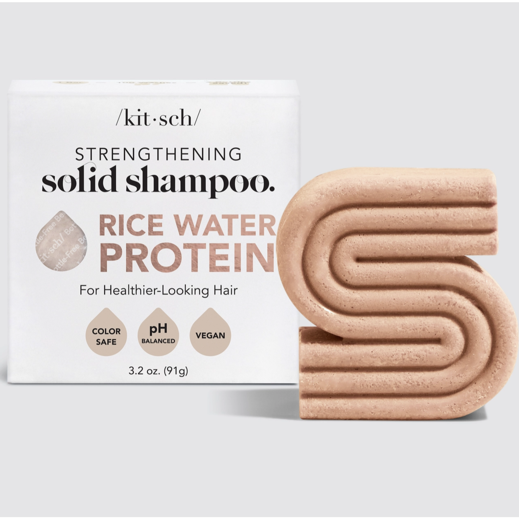 Kitsch Rice Water Protein Shampoo Bar for Hair Growth