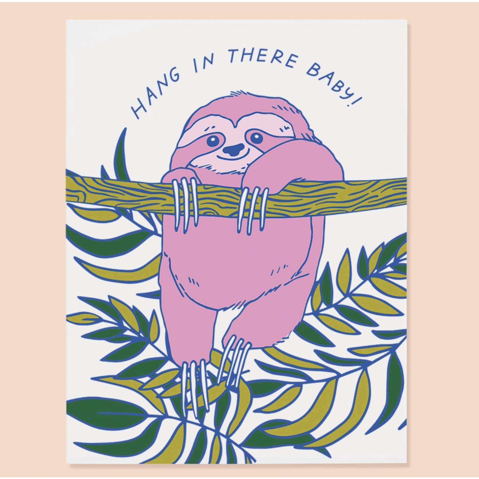The Good Twin Hang in There Sloth Card