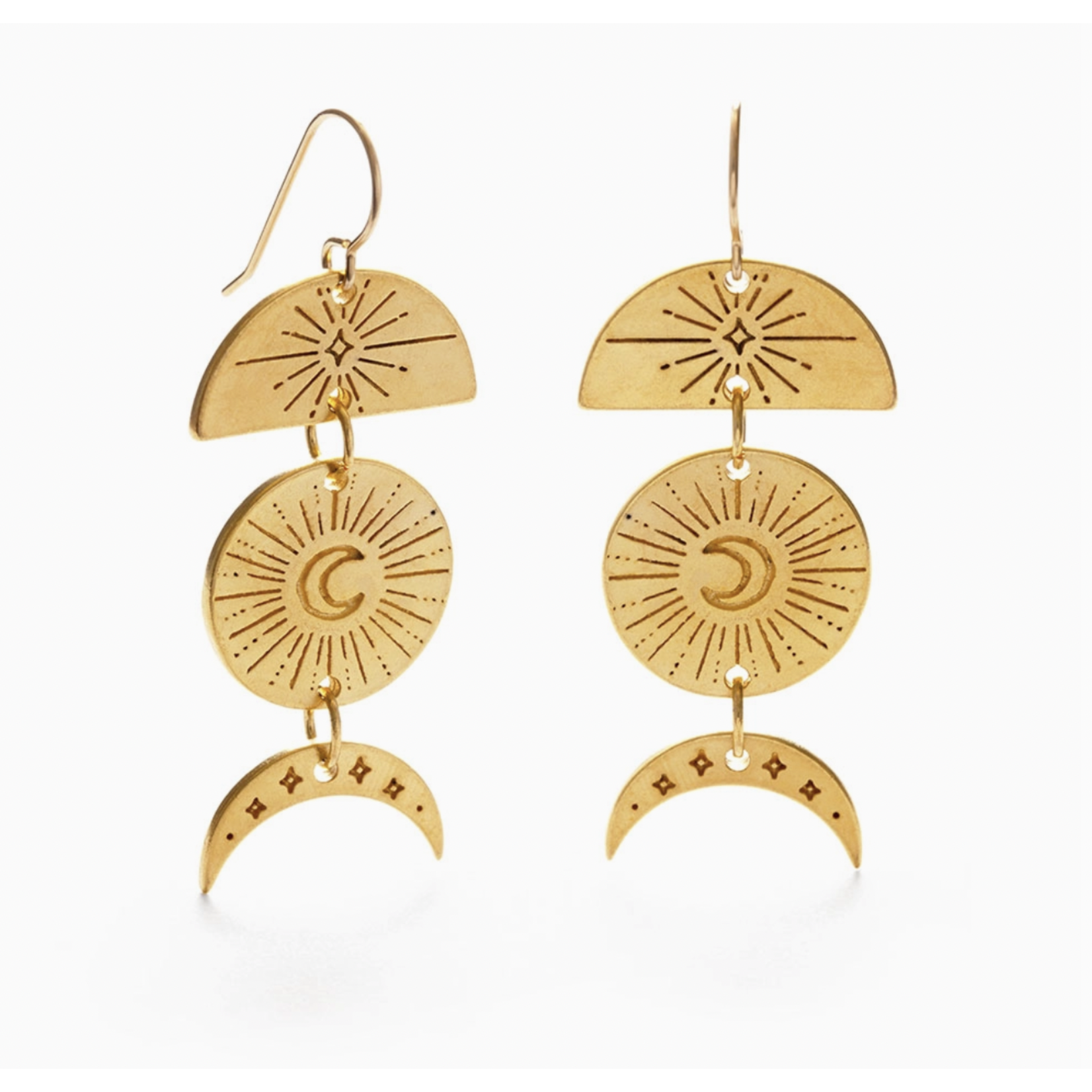 Amano Studio Crescent Moon Collage Earrings