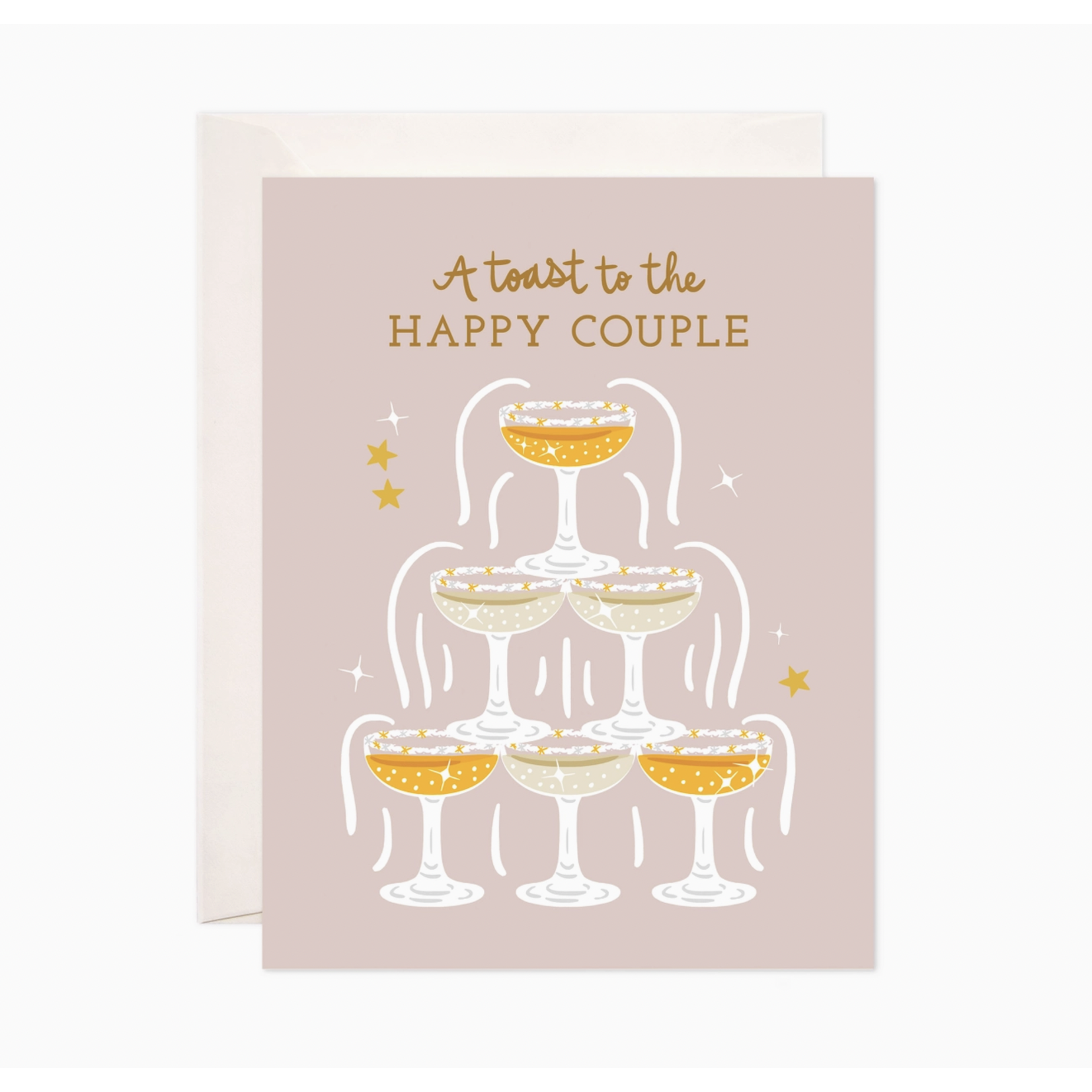 Bloomwolf Studio Happy Couple Toast Greeting Card
