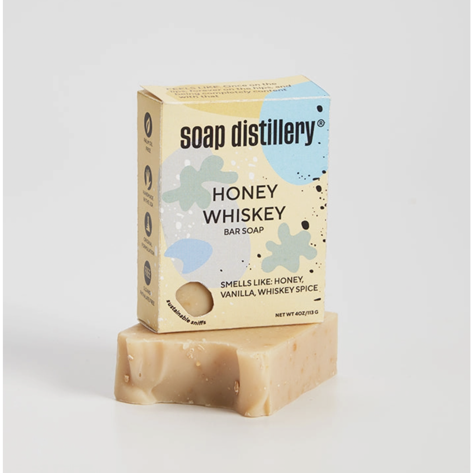 Soap Distillery Honey Whiskey Bar Soap