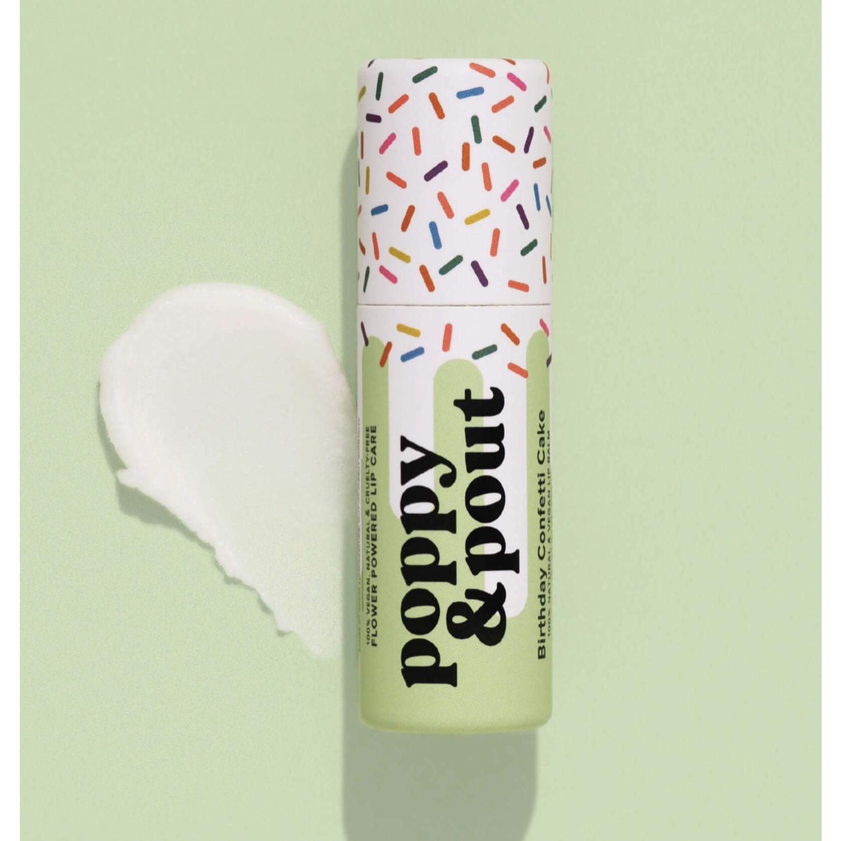 Poppy & Pout Birthday Confetti Cake Lip Balm-Green