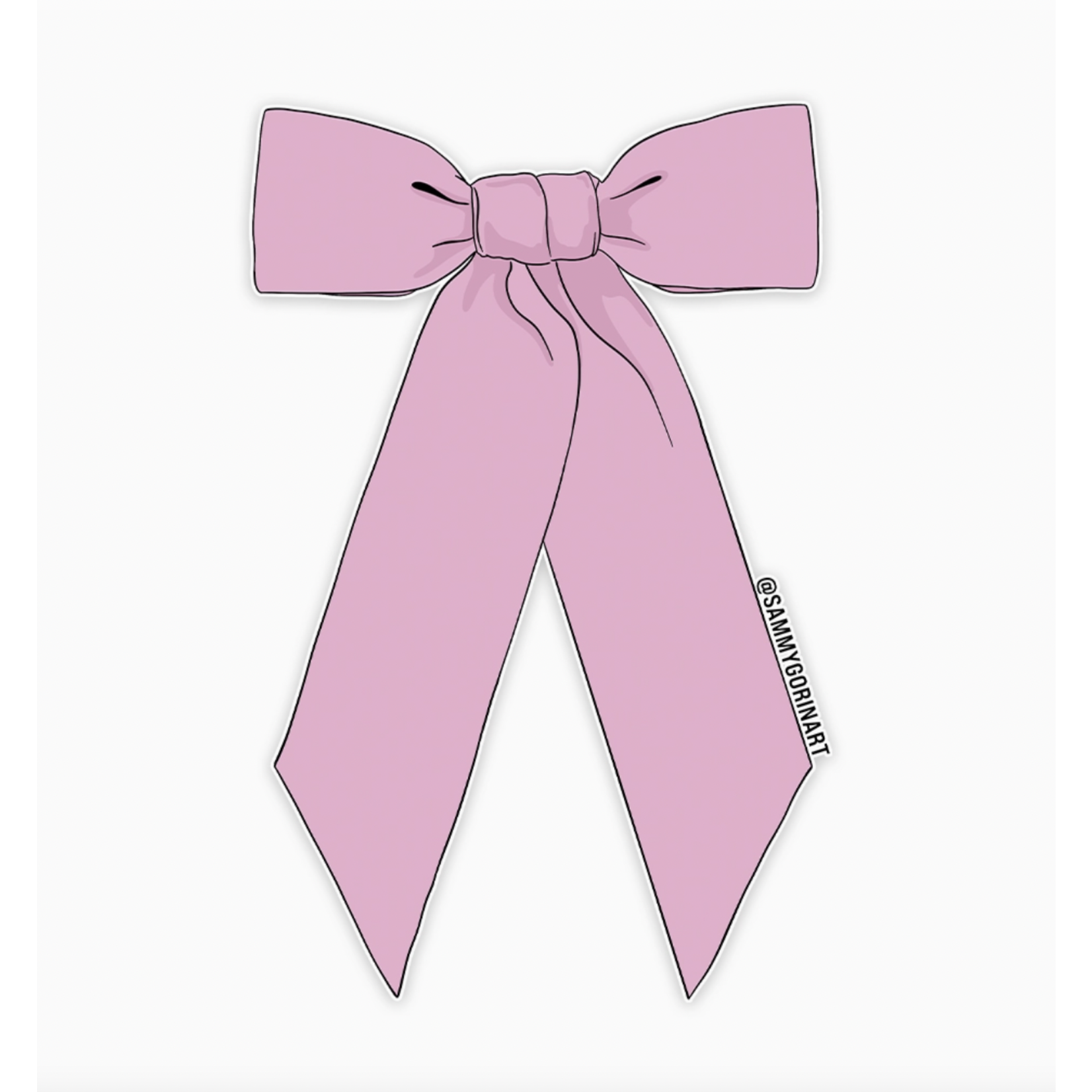 Sammy Gorin Pink Ribbon Bow Sticker