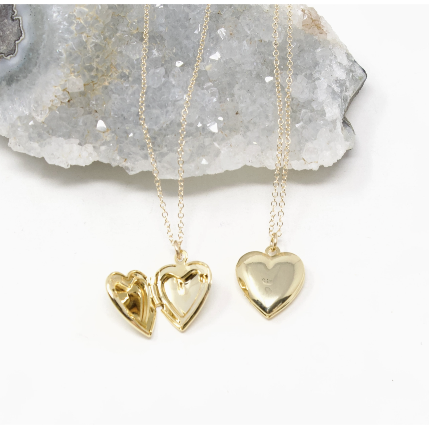 Crafts and Love Heart Necklace - Locket Gold