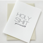 Steel Petal Press Holy Shit You're Married Card