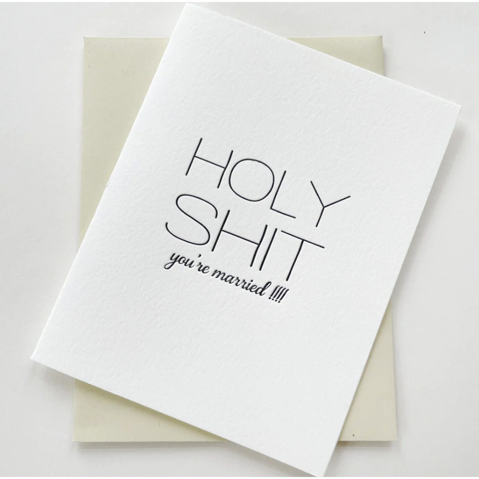 Steel Petal Press Holy Shit You're Married Card
