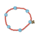Ink +Alloy Mia Small Seed Bracelet-Coral/Turquoise