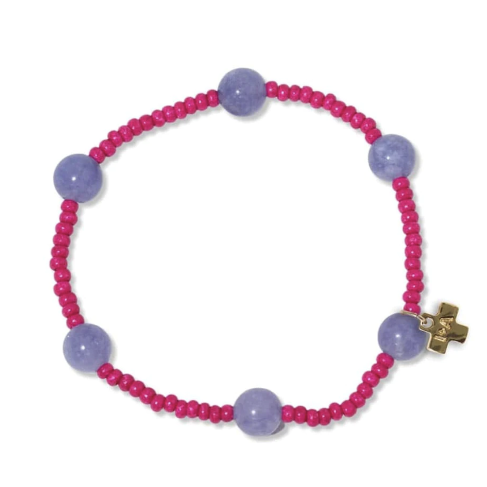 Ink +Alloy Mia Small Seed Bracelet-Hot Pink/Lilac