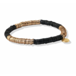 Ink +Alloy Grace Bracelet-Black/Gold