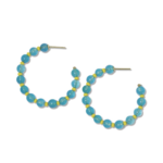 Ink +Alloy Angela Hoop Earrings-Turquoise