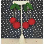 Honey Loom Designs Maraschino Cherry Felt Earring