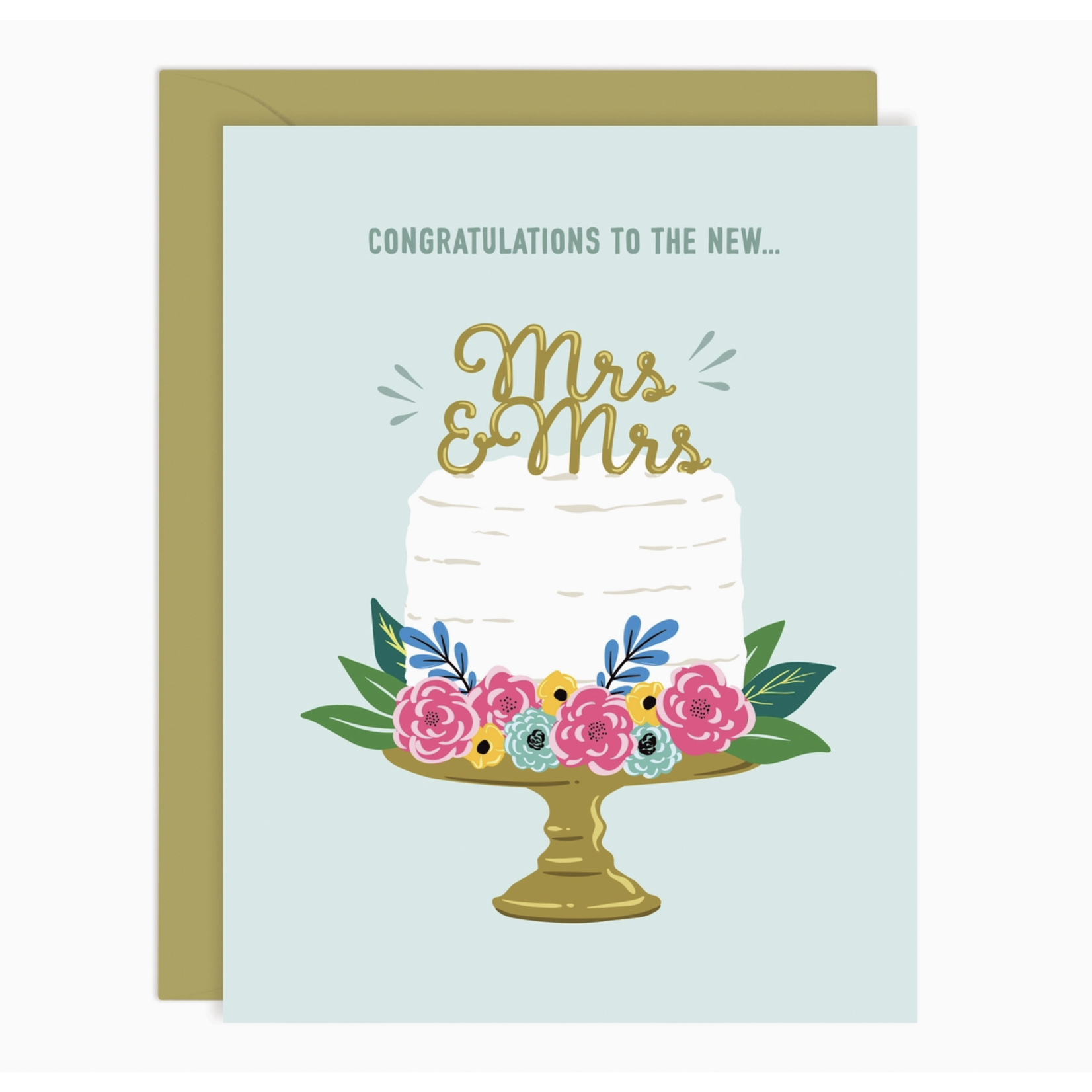 Lucy Loves Paper Mrs & Mrs Wedding Card