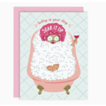 Lucy Loves Paper Soak It Up Pink Birthday Card