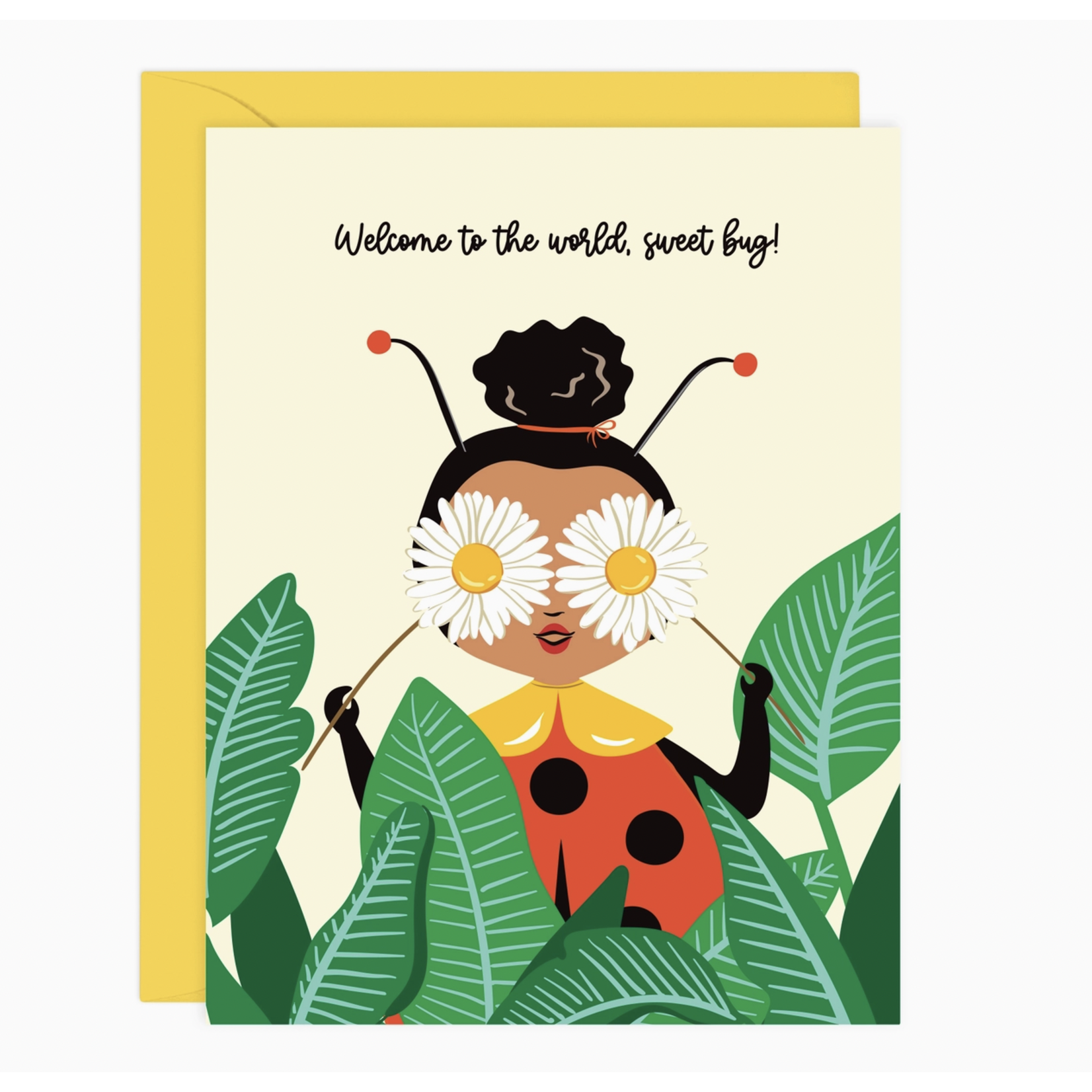 Lucy Loves Paper Sweet Bug Ladybug - Welcome Baby Card