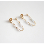 Hooks & Luxe Morganite Earrings-Chain Hoops