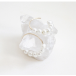 Hooks & Luxe Pearl Hoop Earrings - Small