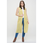 Jade by Jane Sweater knit cardigan vest-Mustard