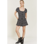 Jade by Jane FLORAL BUTTON DOWN ROMPER-Dark Navy