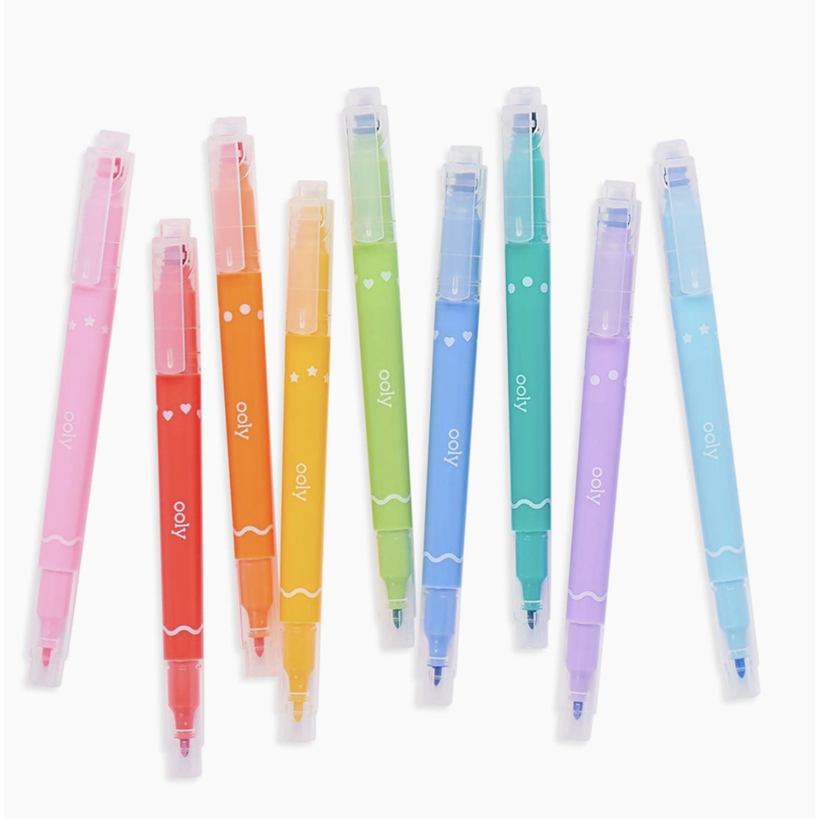 OOLY Confetti Stamp Double-Ended Markers - Set of 9