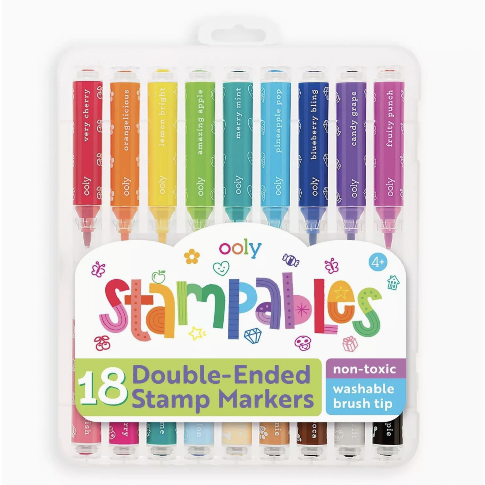OOLY Stampables Double Ended Scented Markers- Set of 18