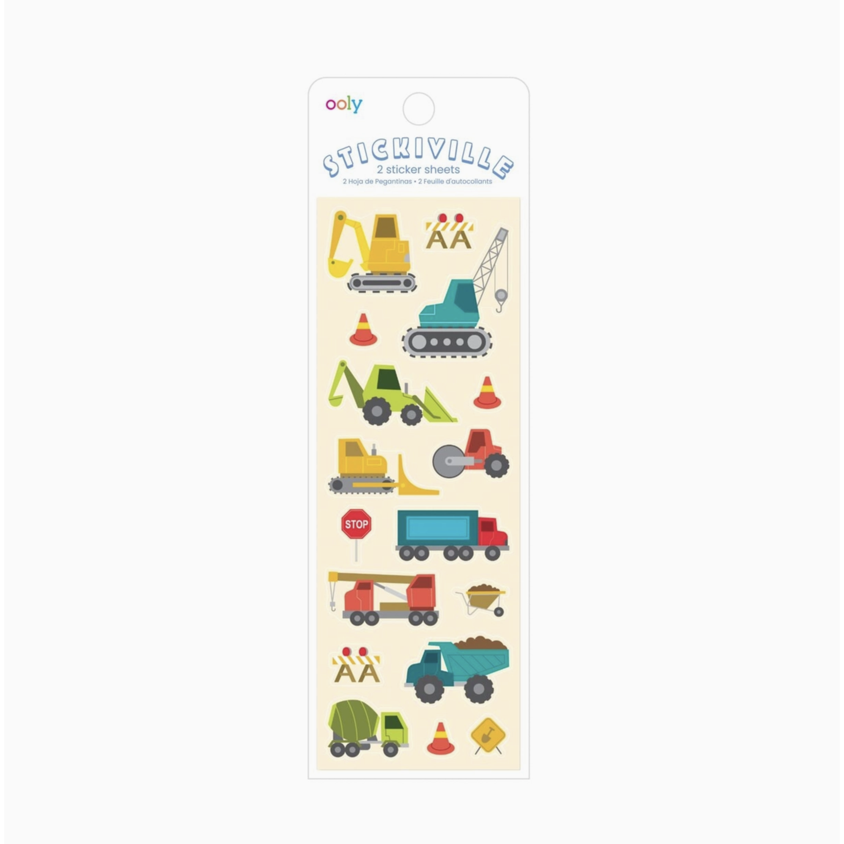 OOLY Sticikiville Stickers: Construction Vehicles - Skinny