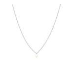 tai Delicate Chain With Simple Freshwater Pearl Pendant-Silver
