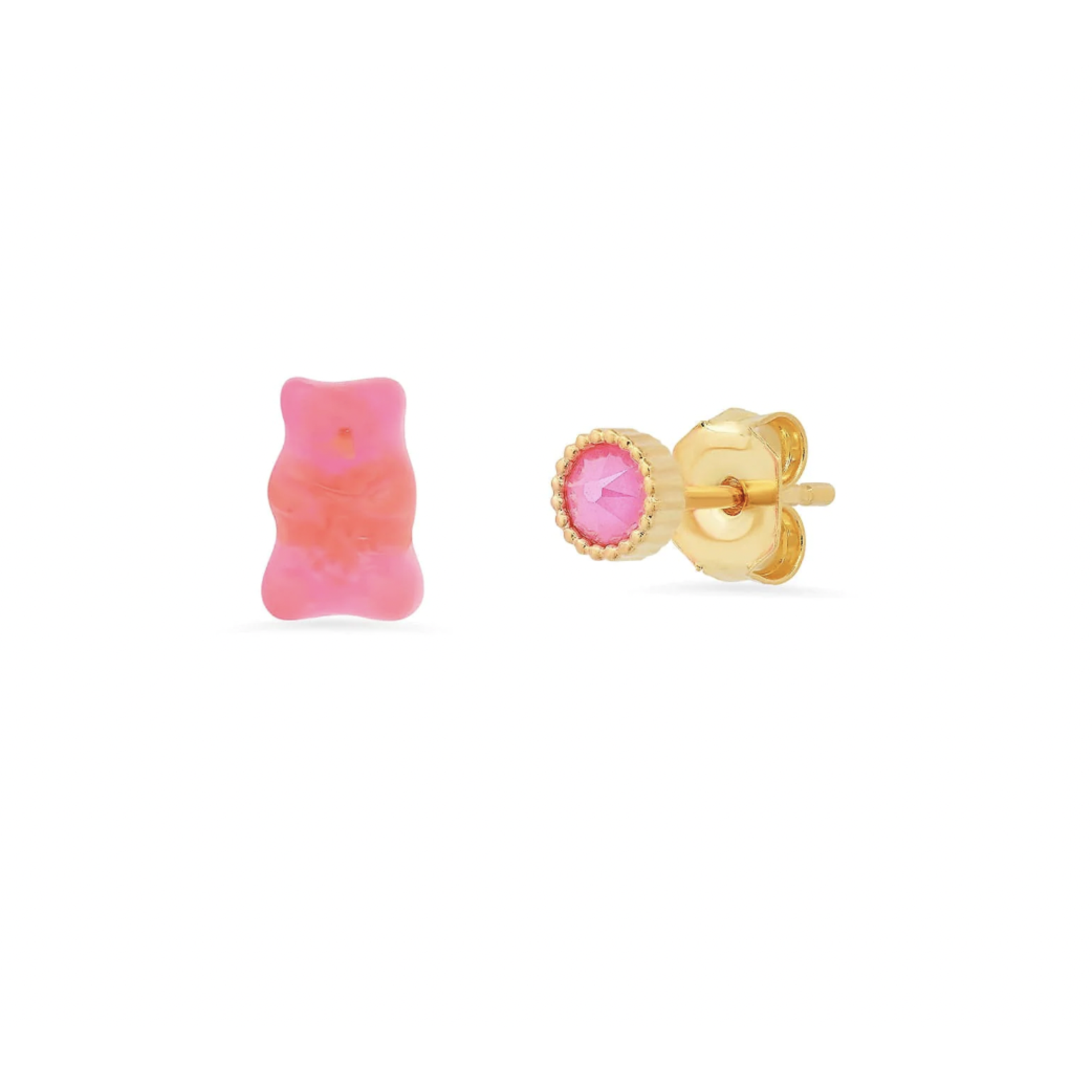 tai Gummy Bear Mismatched Studs-Pink