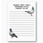 Drawn Goods Forgetful Pigeon Notepad