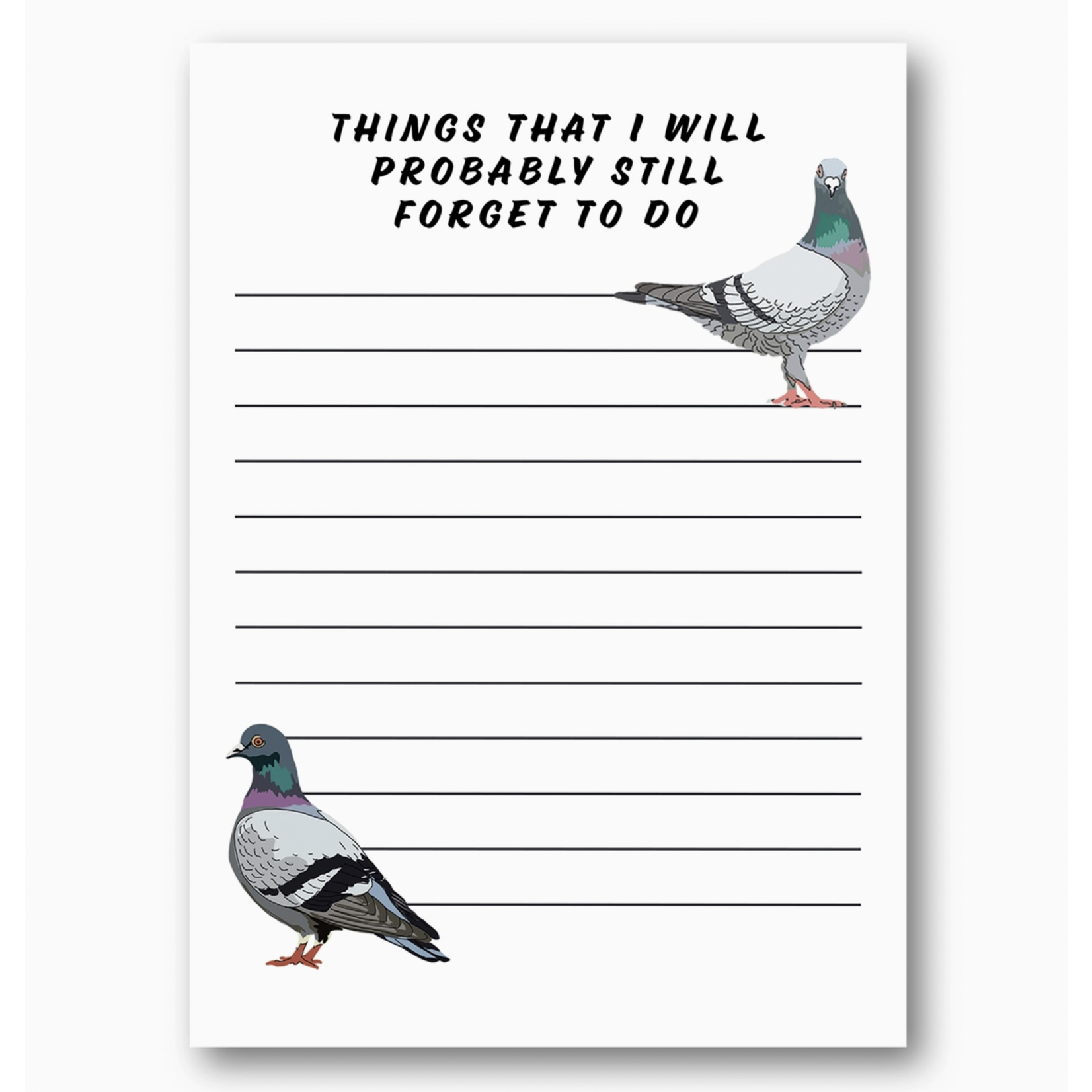 Drawn Goods Forgetful Pigeon Notepad