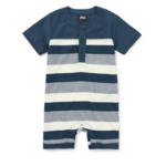 Tea Collection Henley Baby Romper-Whale Blue