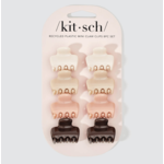Kitsch Recycled Plastic Mini Cloud Claw Clips 8pc Set - Rosewood