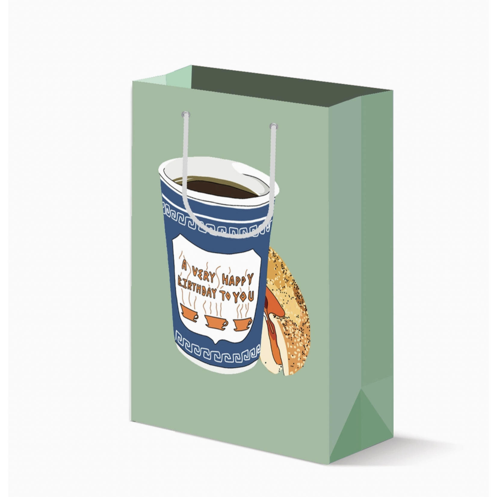 Drawn Goods Birthday Coffee and Bagel Gift Bag