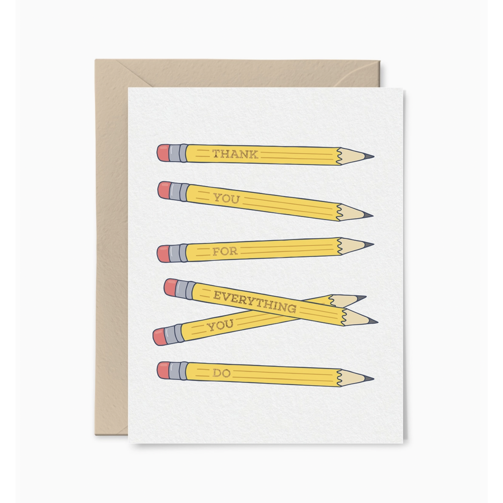 Tiny Hooray Thank You for Everything Pencils Card