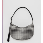 Baggu Medium Nylon Crescent Bag - Black & White Gingham