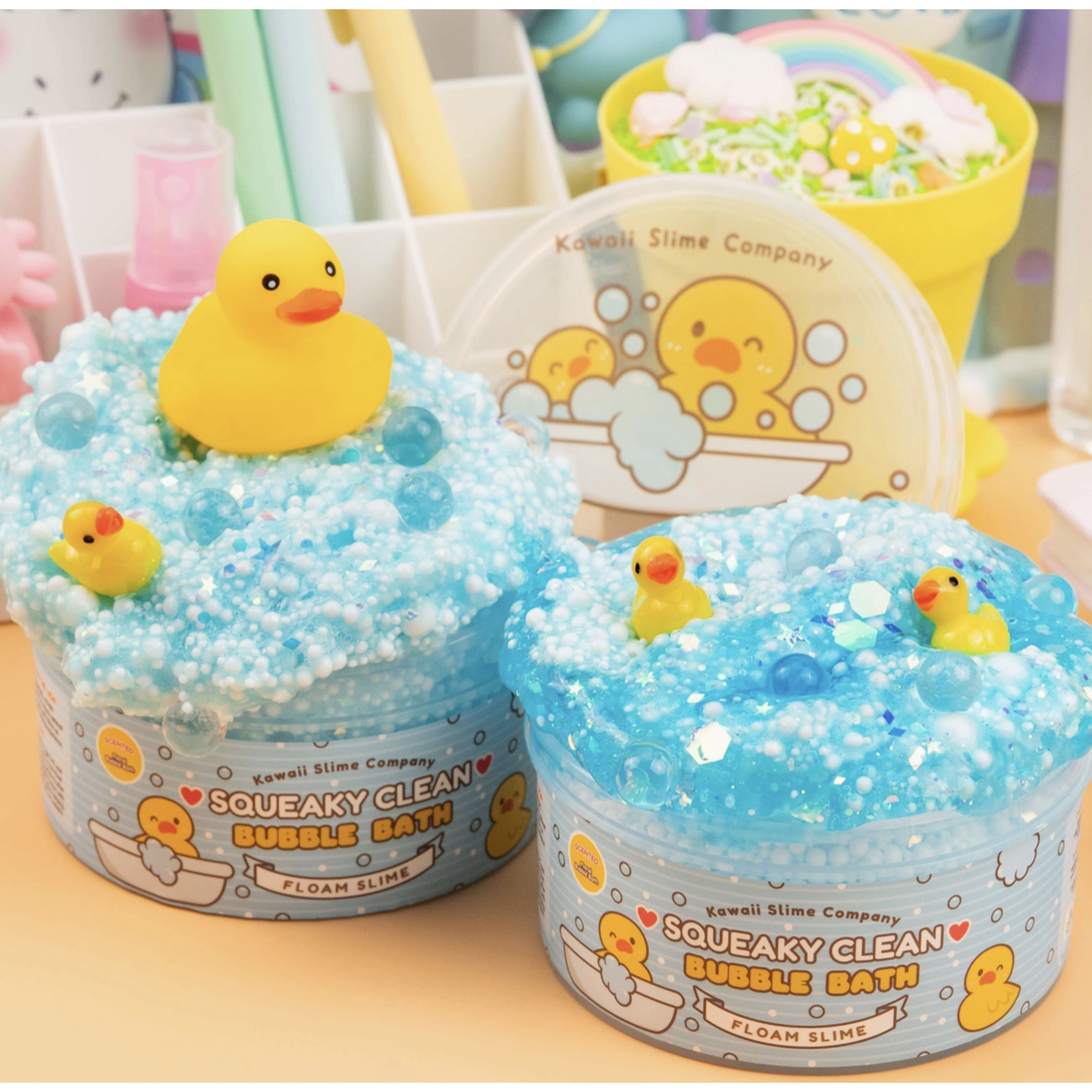 Kawaii Slime Squeaky Clean Bubble Bath Floam Slime